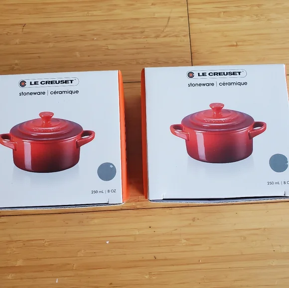 2 New Le Creuset Mini Round Cocotte - Picture 1 of 5